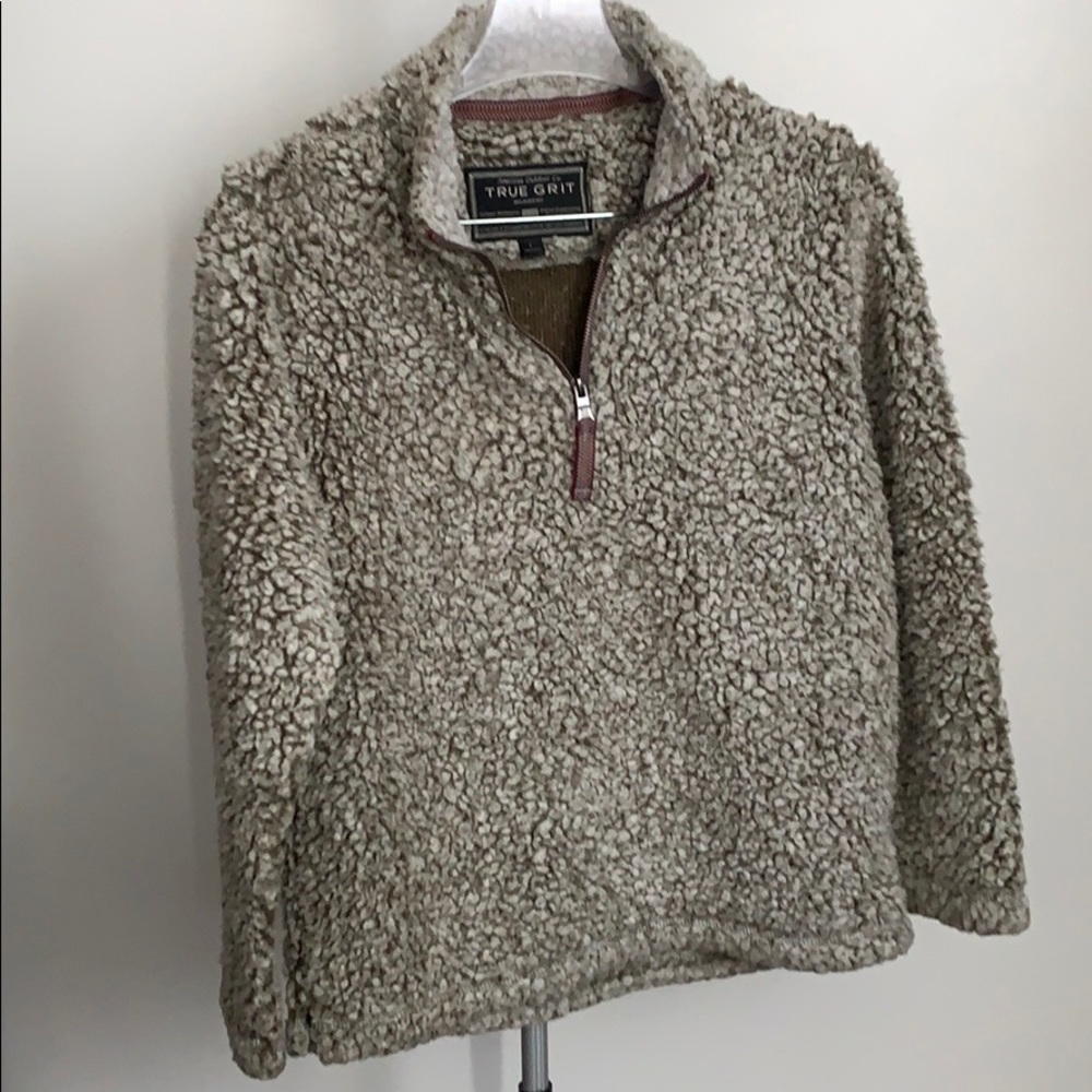 True Grit 1/4 zip Sherpa pullover